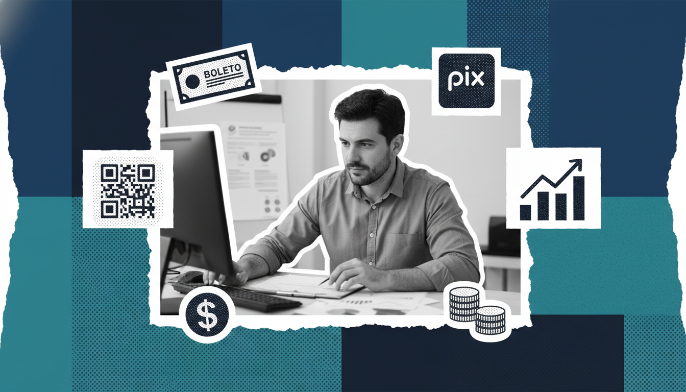 Empreendedor emitindo nota fiscal eletrônica pelo computador.